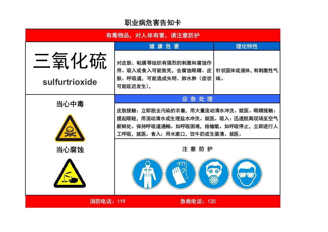 三氧化硫-职业病危害告