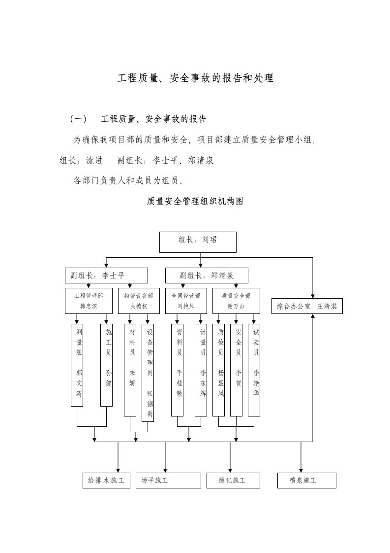 质量事故报告制度