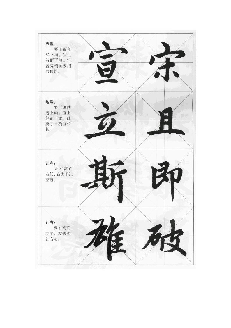 赵体章法字帖