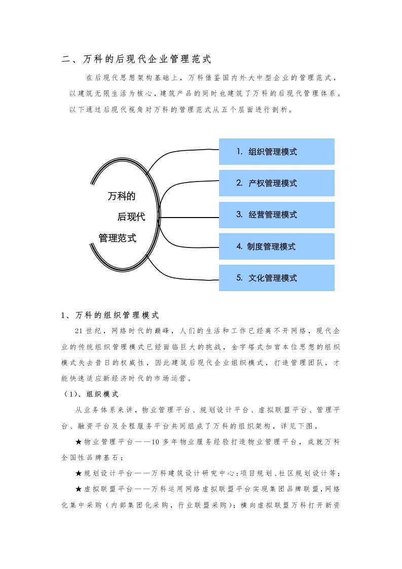 某企业的后现代管理范式