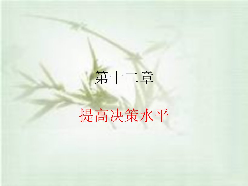 第十二章决策支持系统