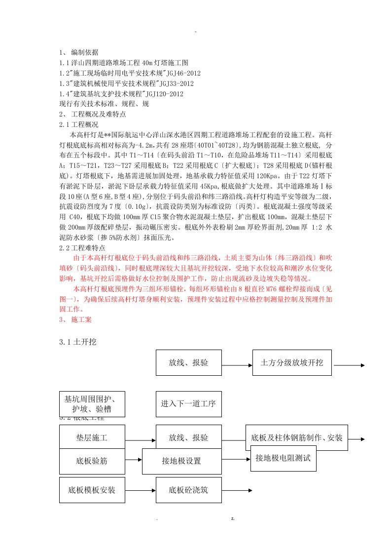 高杆灯技术交底大全