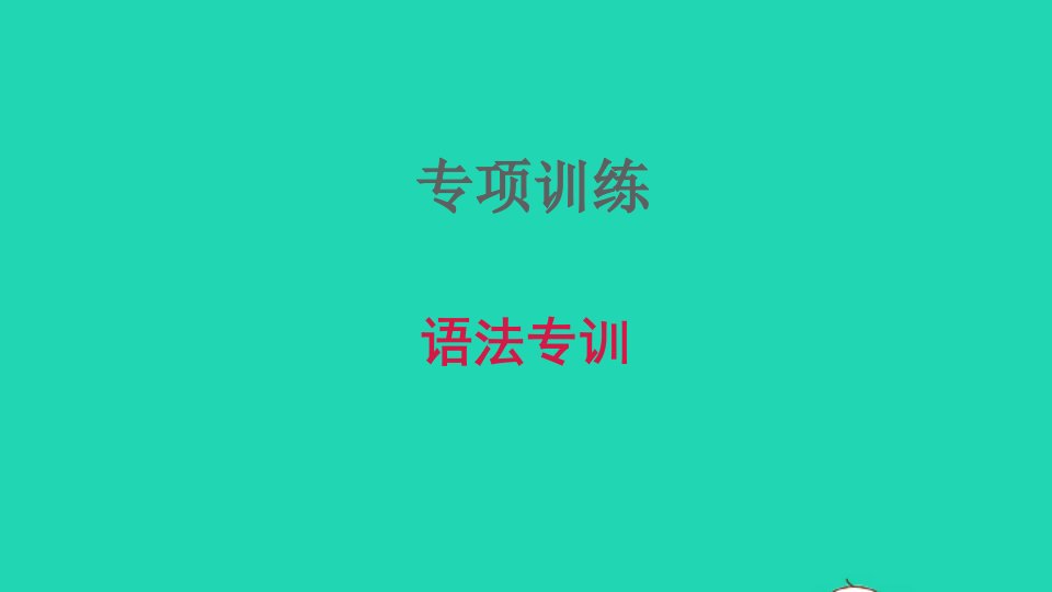 2021秋七年级英语上册期末专题训练语法专训习题课件新版人教新目标版