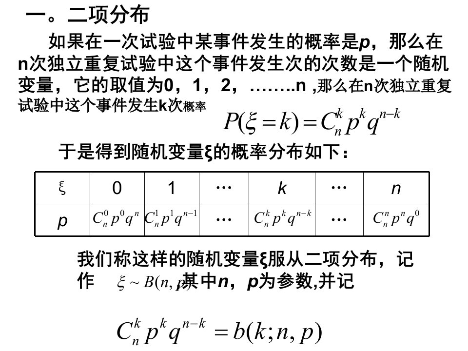 二项分布与几何分布