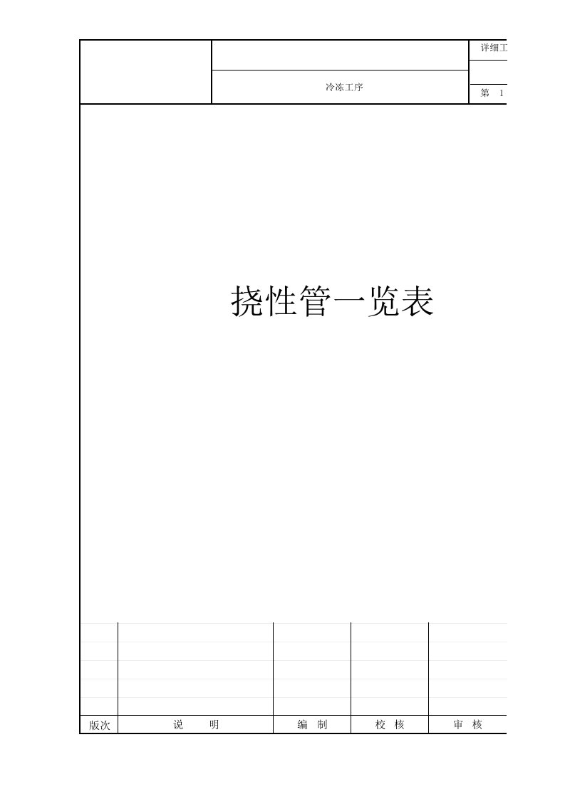 施工组织-挠性管一览表1