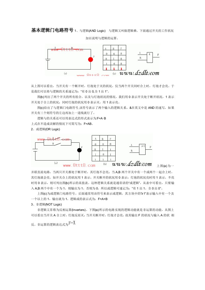 基本逻辑门电路符号-各种逻辑门的电路符号