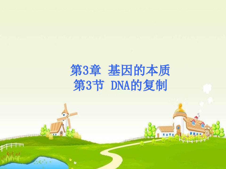 2017人教版高中生物必修二3.3《DNA的复制》ppt同课异构课件1