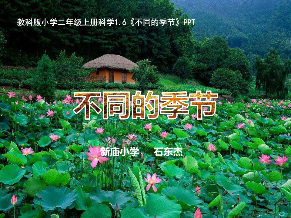 教科版二年级上册1.6《不同的季节》PPT