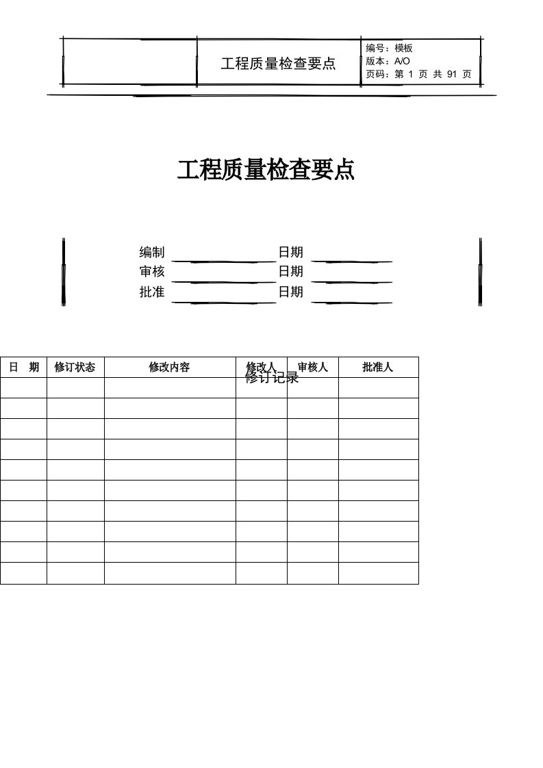 工程质量检查要点