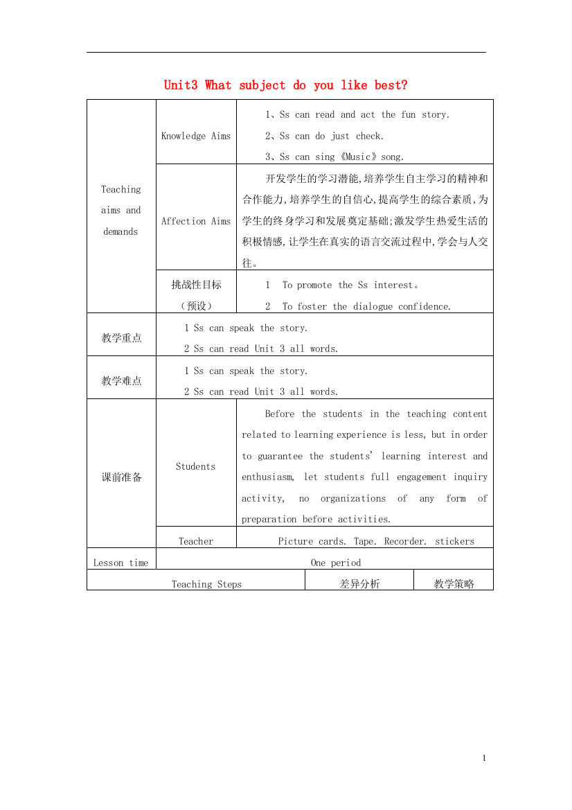 2014春四年级英语下册