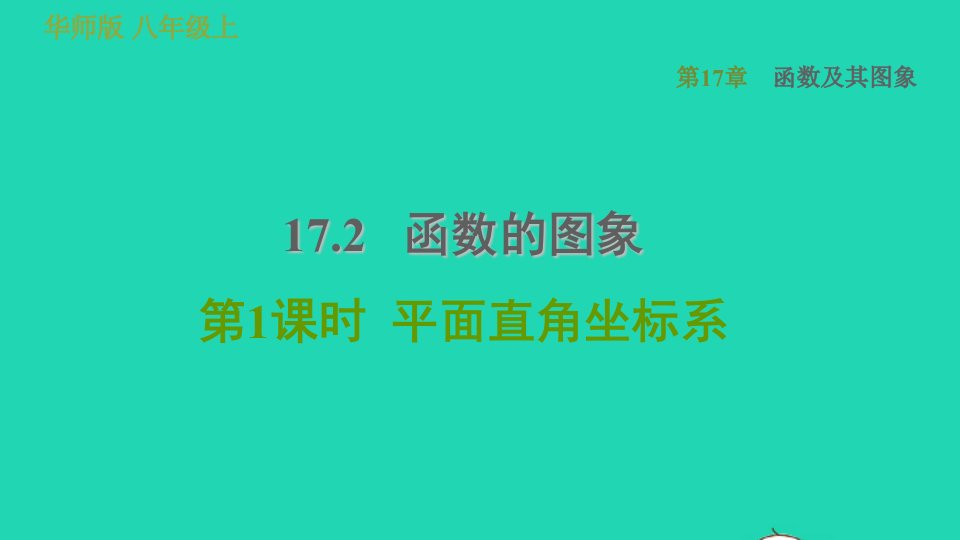 2022春八年级数学下册第17章函数及其图象17.2函数的图象第1课时平面直角坐标系习题课件新版华东师大版