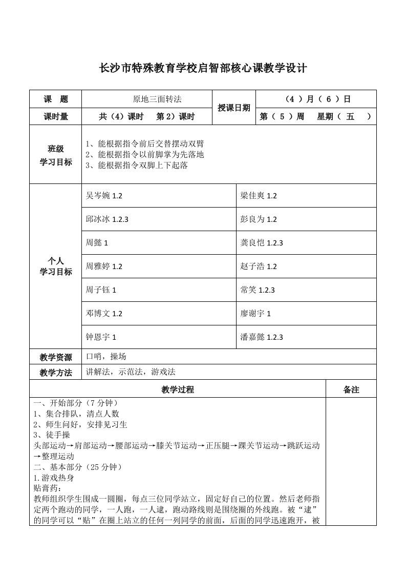 长沙市特殊教育学校（19）运动与保健班