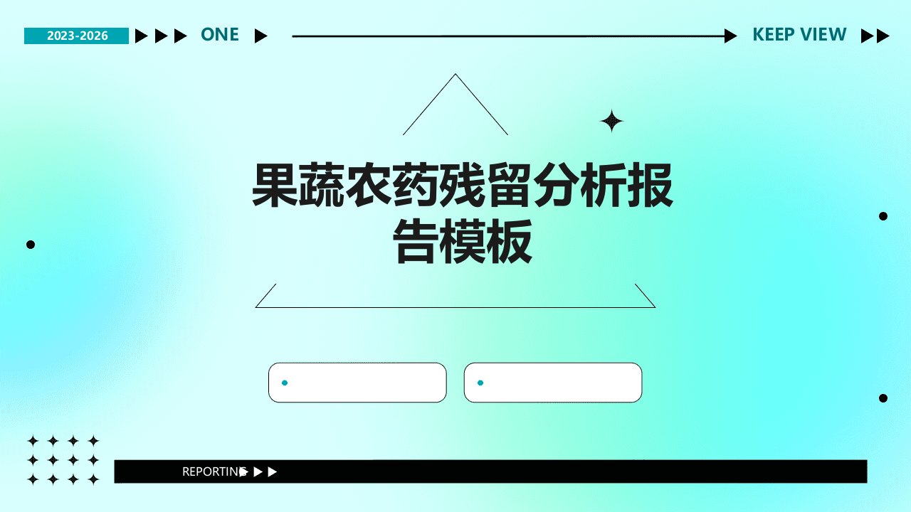 果蔬农药残留分析报告模板