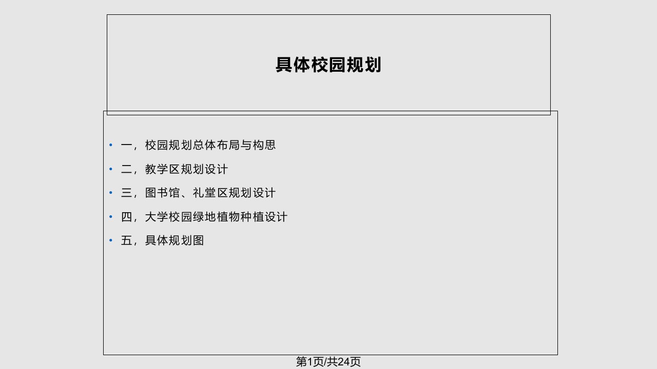 校园规划设计方案PPT课件