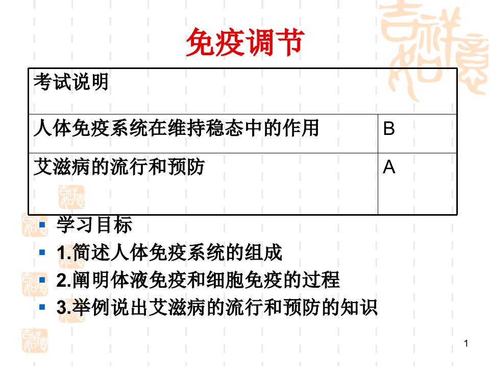 高三生物第一轮复习--免疫调节课件