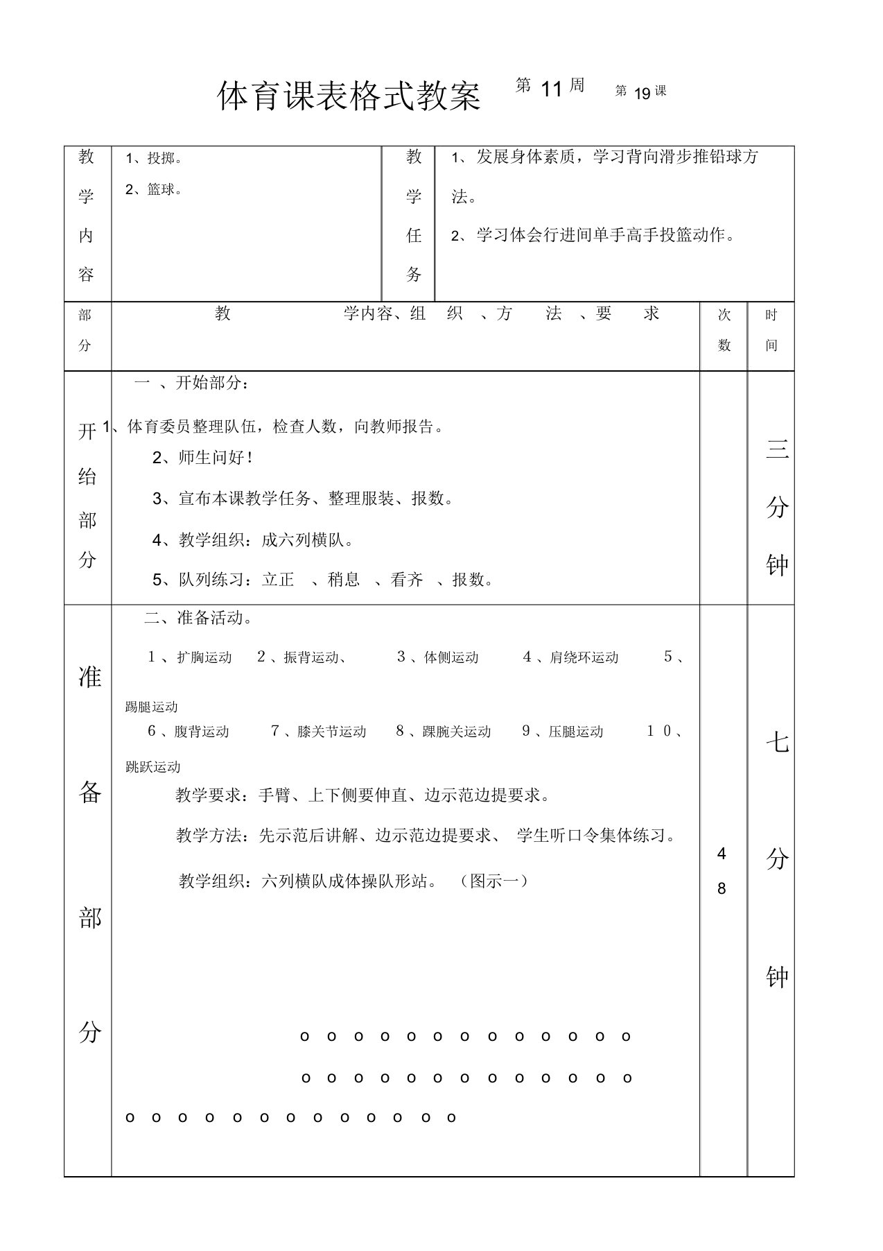 高中二年级体育与健康教案集：篮球素质1—6课