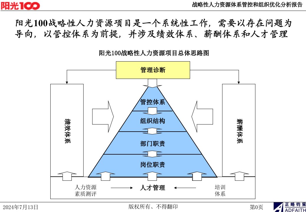 精选100战略性人力资源体系管理咨询管控和组织优化分析