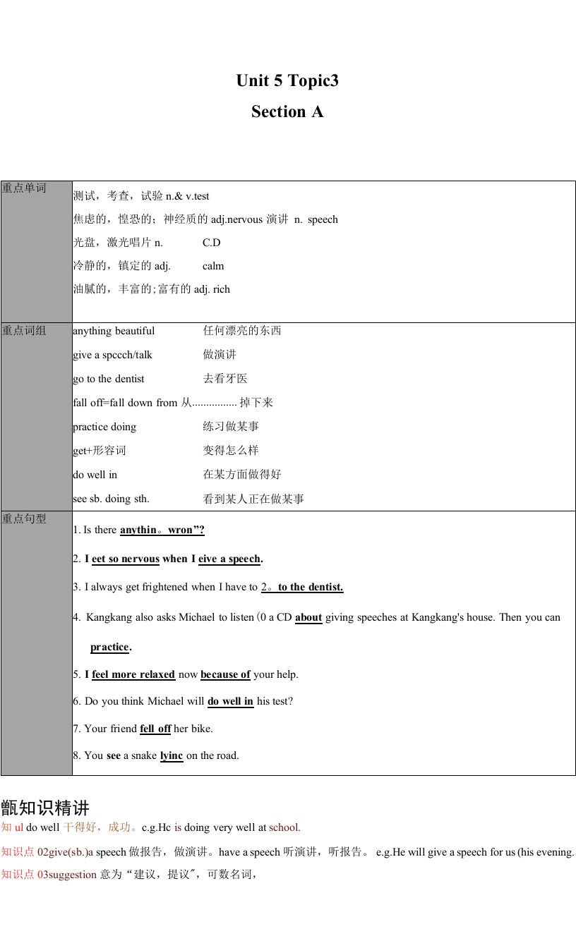 【教案】仁爱版八年级下册Unit