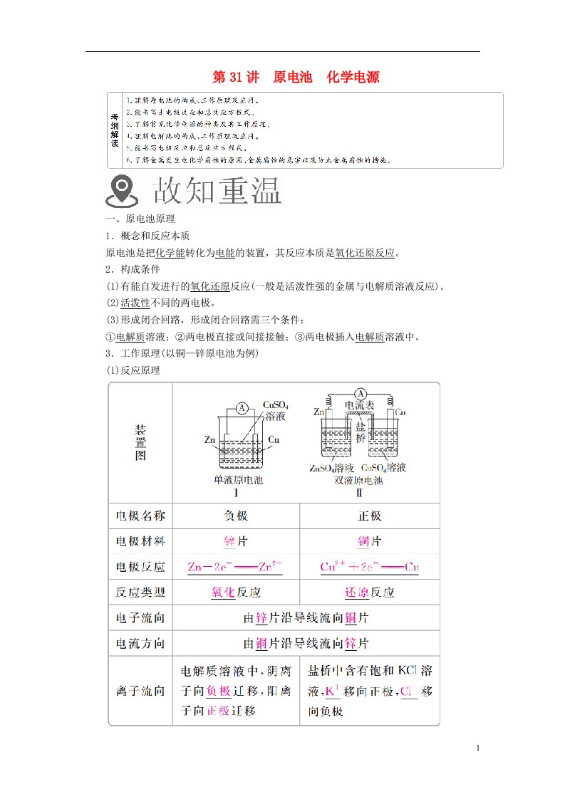 高考化学一轮复习