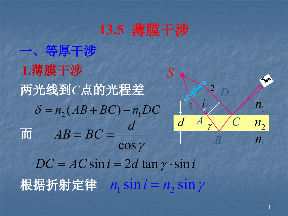 薄膜干涉讲解ppt课件
