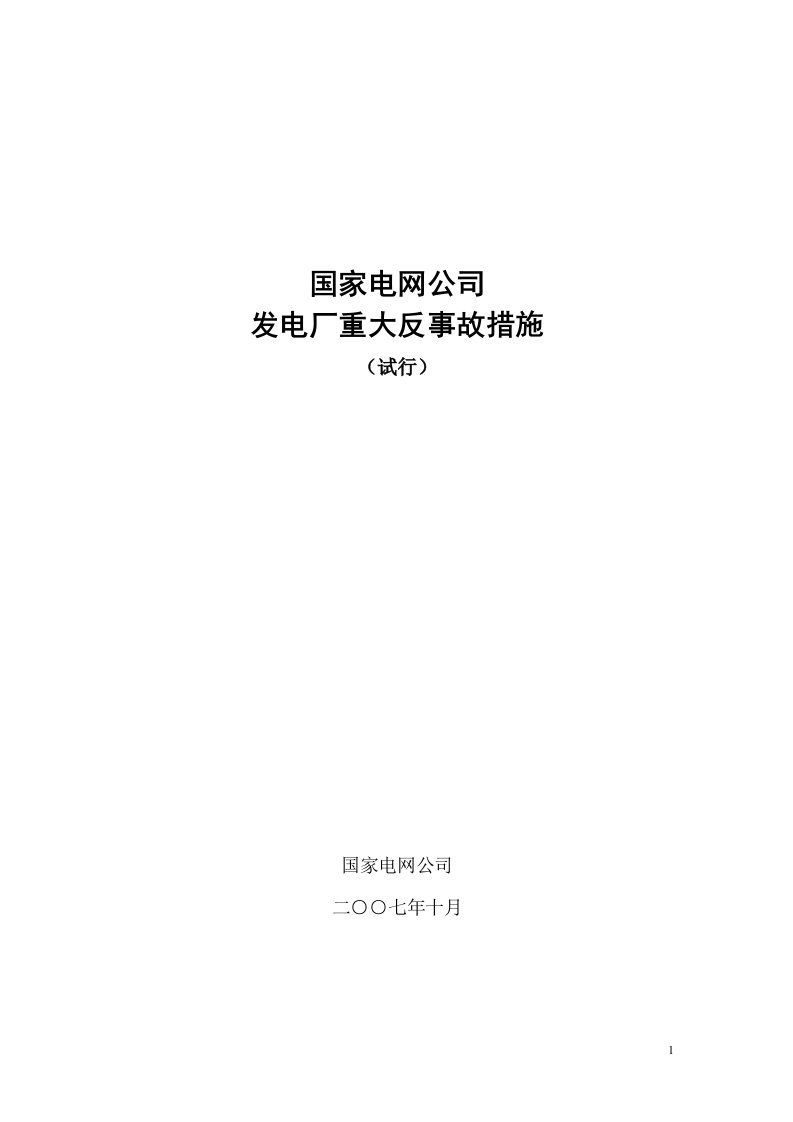 国家电网公司发电厂重大反事故措施(试行)（精选）