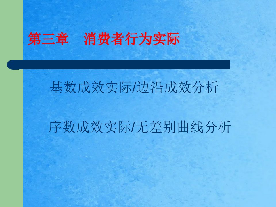 人大高鸿业版西方经济学微观部分第三章ppt课件