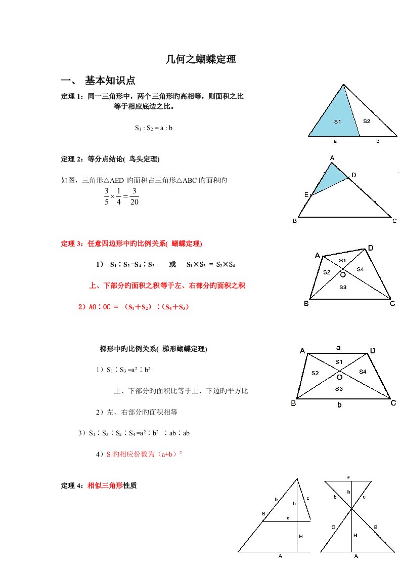 小学奥数之几何蝴蝶定理问题