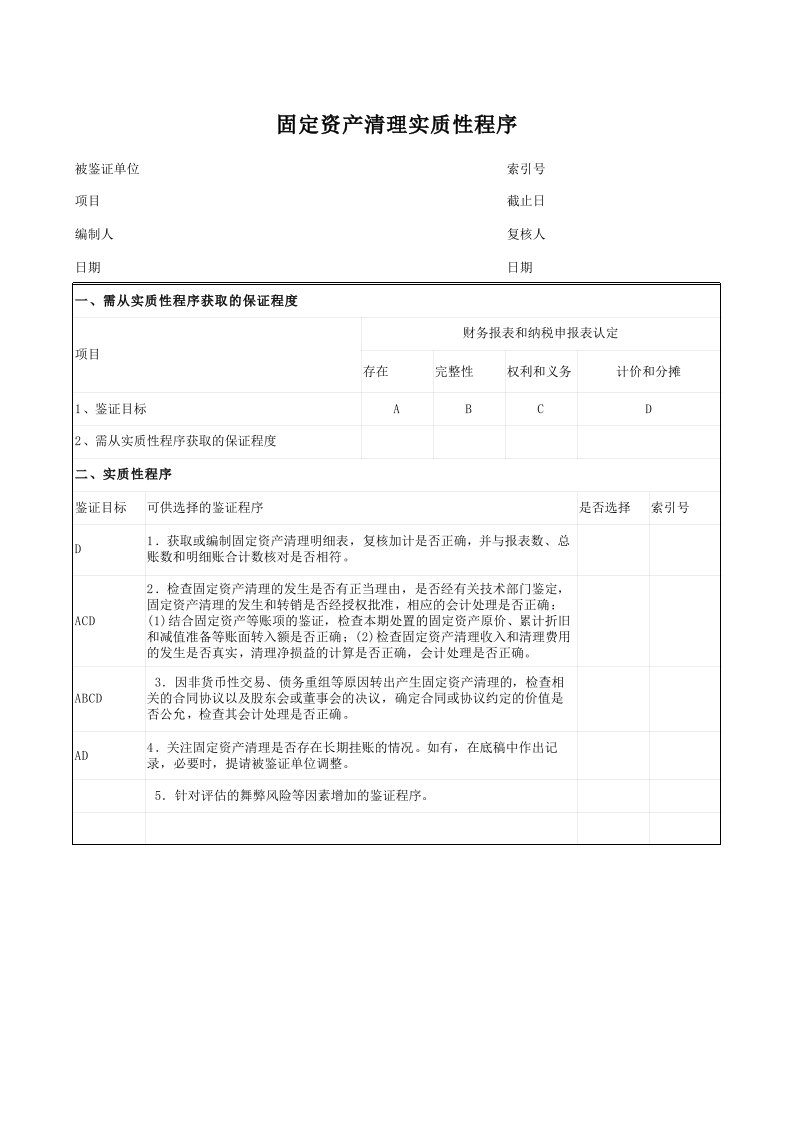 17固定资产清理