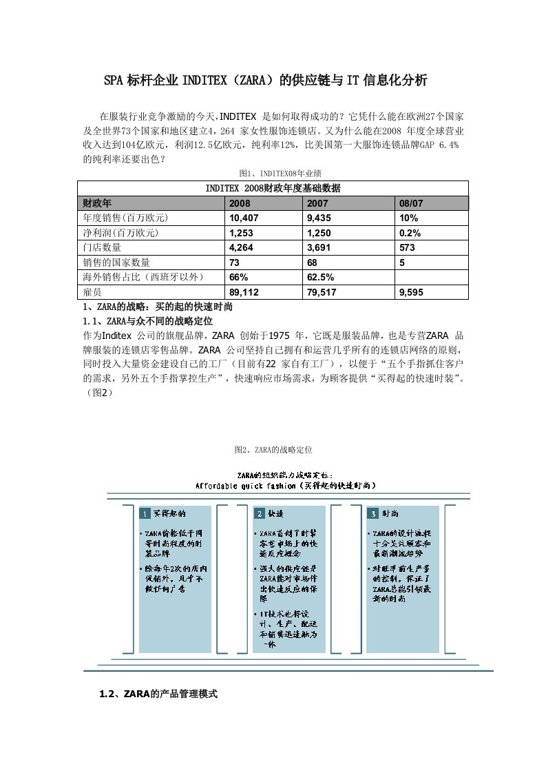 SPA标杆企业INDITEX的供应链与IT信息化分析