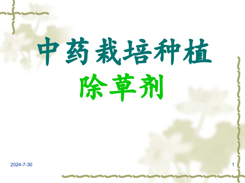 除草剂-课件（ppt·精·选）