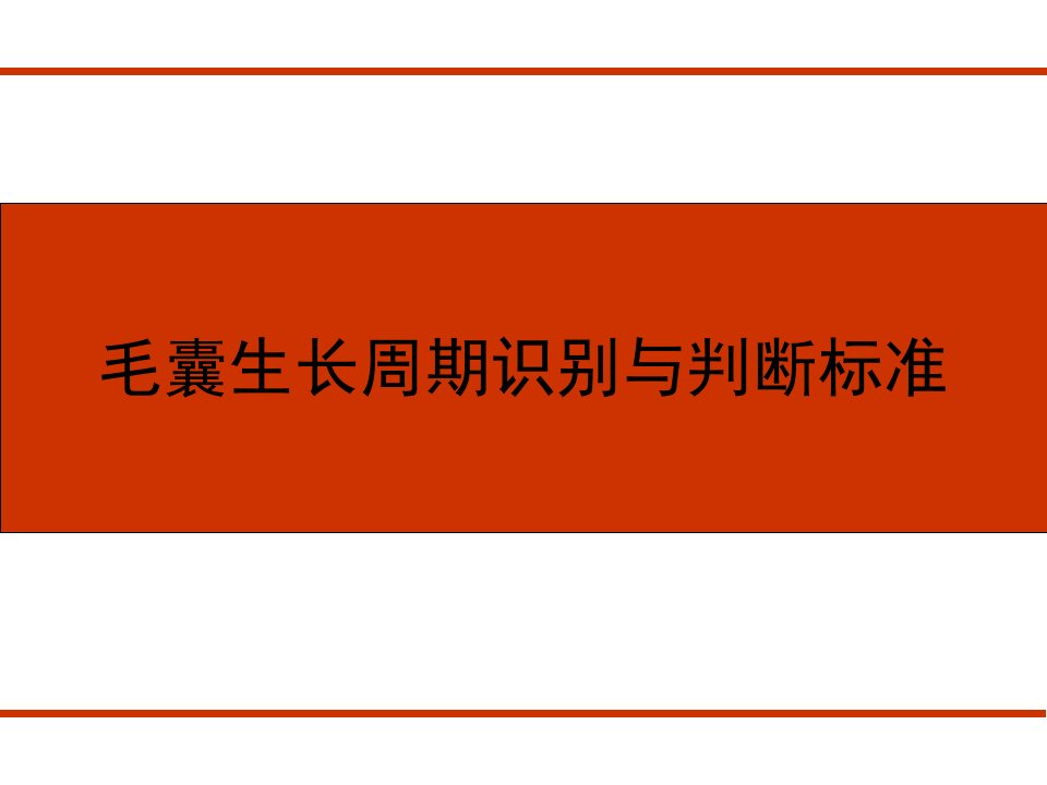 毛囊生长周期识别与判断标准