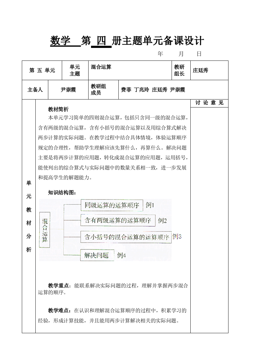 人教二年级下主题集体备课