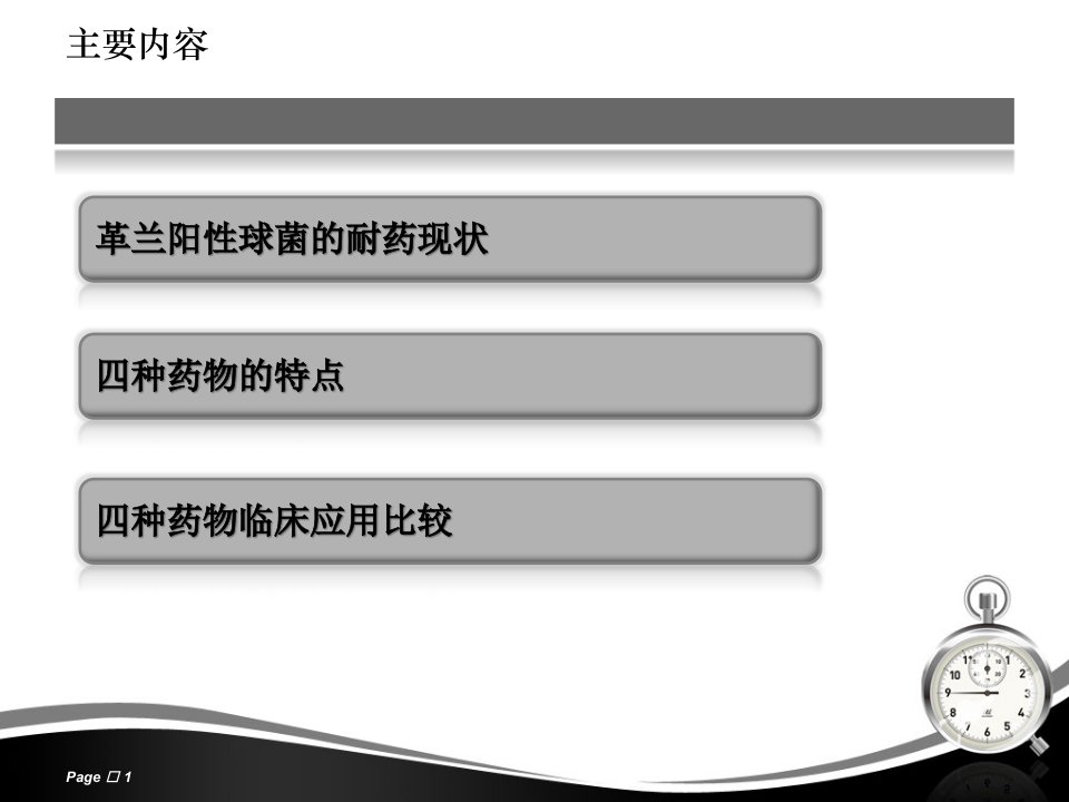 四种抗革兰阳性菌药物比较ppt课件