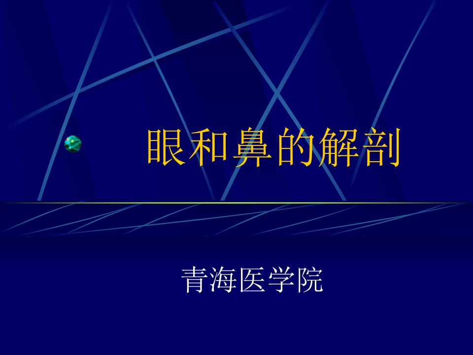 眼、鼻、口的解剖和在切面上的表现