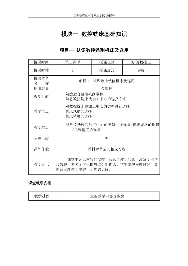 数控铣床教案（DOC77页）