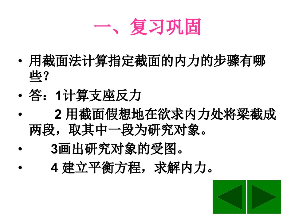 集中力作用下梁的弯矩图剪力图课件