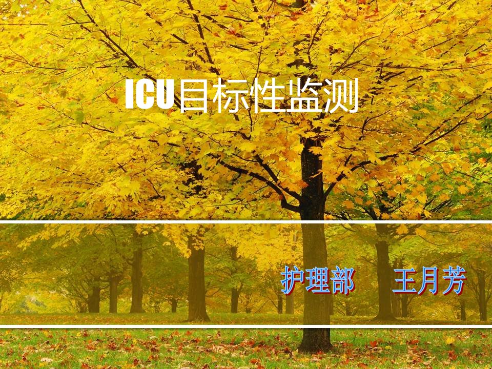 icu目标性监测ppt课件