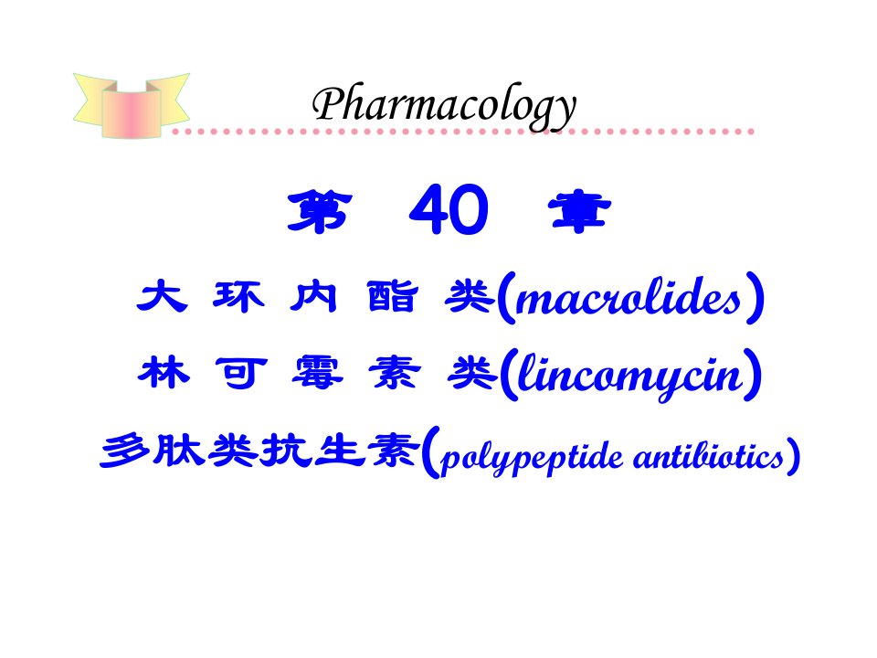 《大环内酯》PPT课件