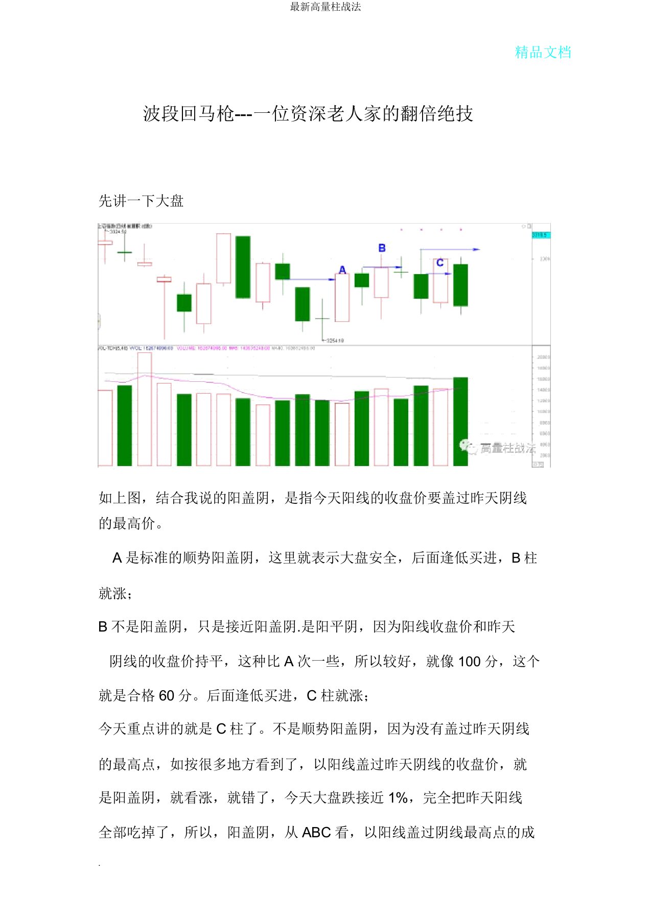 高量柱战法