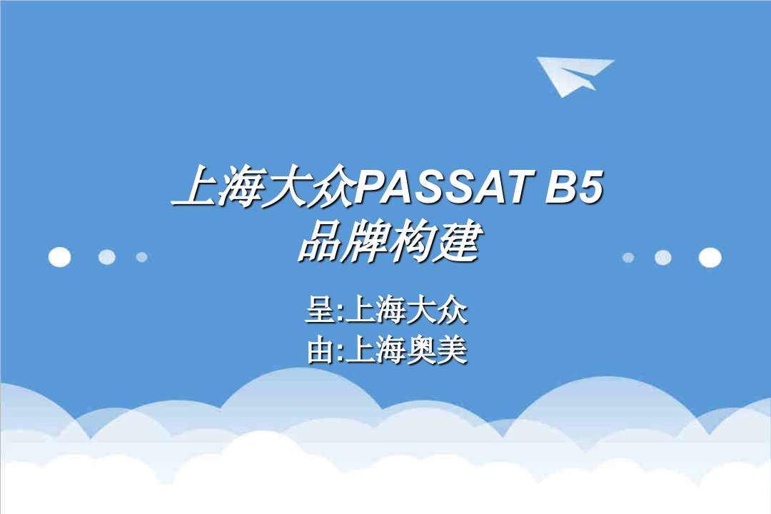 酒类资料-汽车营销上汽大众PASSAT品牌构建