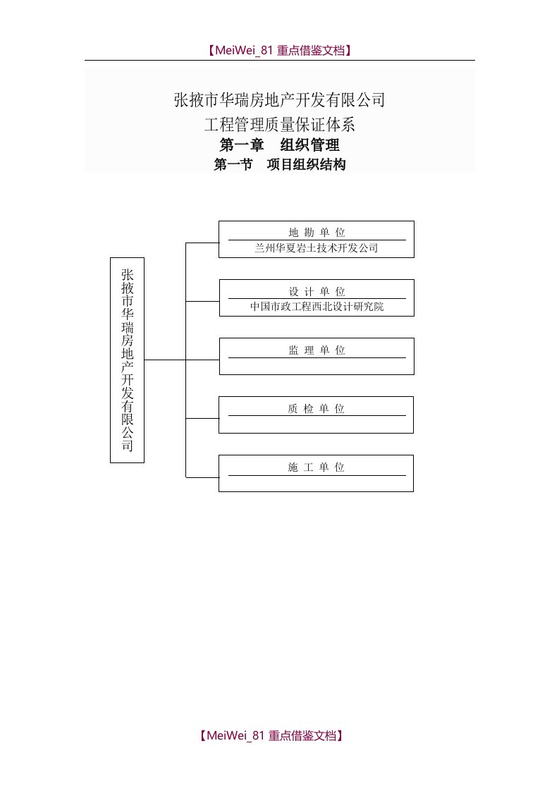 【9A文】最新房地产公司质量保障体系-完整版