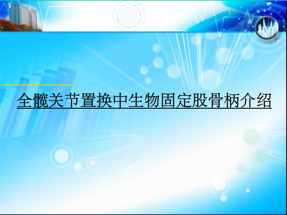 全髋关节置换中生物固定股骨柄介绍ppt课件