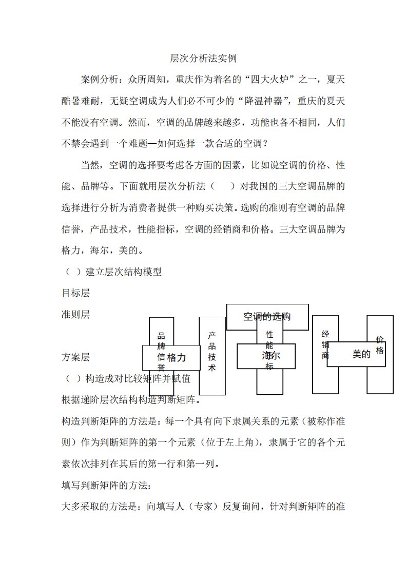 层次分析法案例