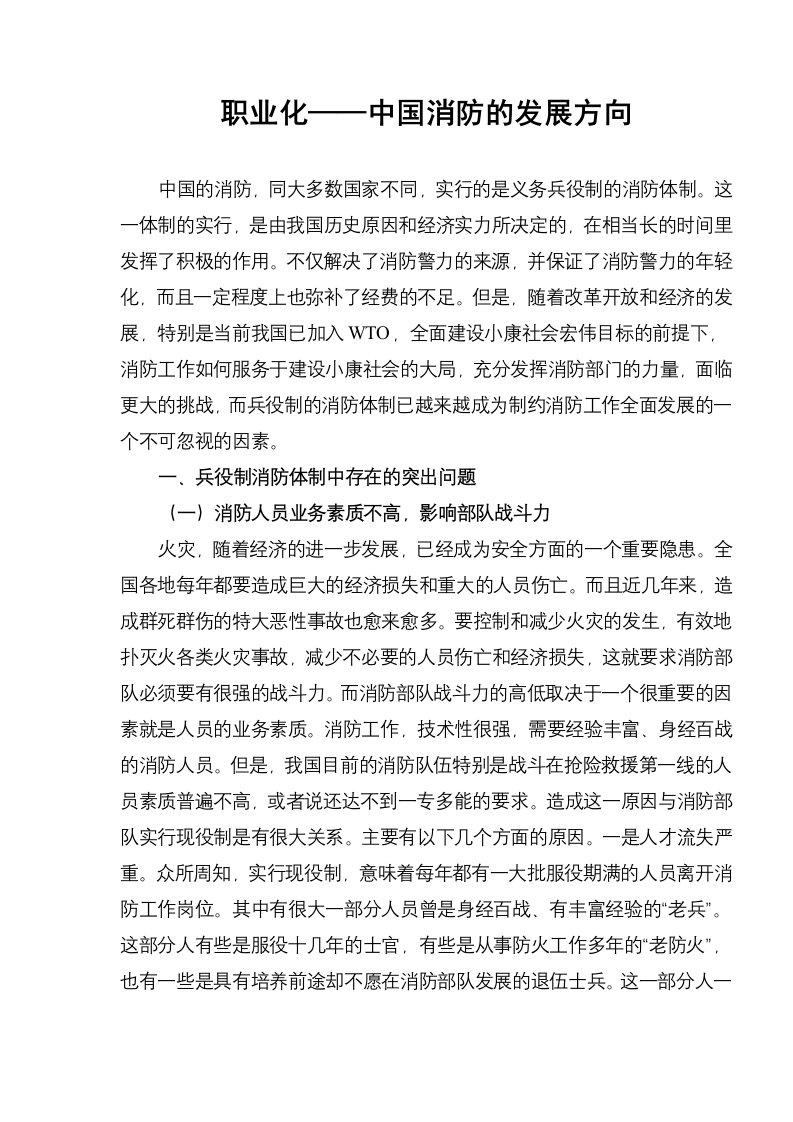 职业化中国消防的发展方向(doc9)(1)