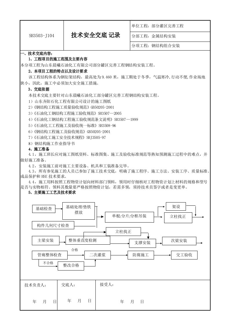 管廊钢结构技术交底