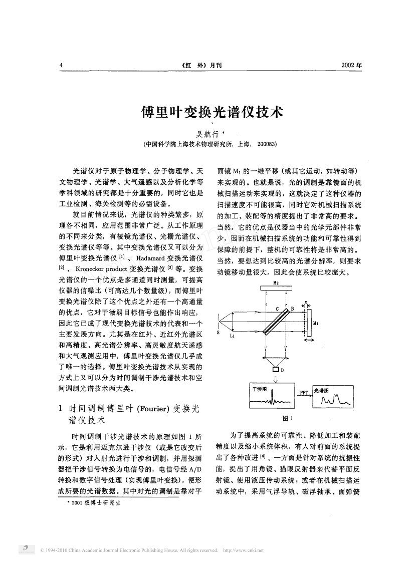 傅里叶变换光谱仪技术