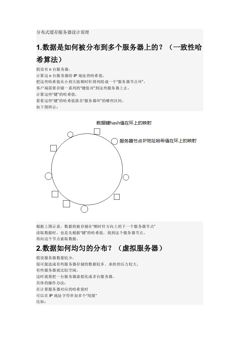 分布式缓存服务器设计原理