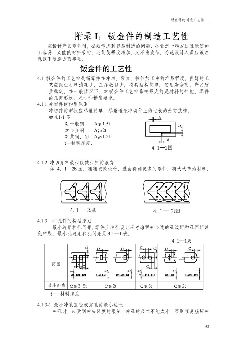 附录J：钣金件的制造工艺性