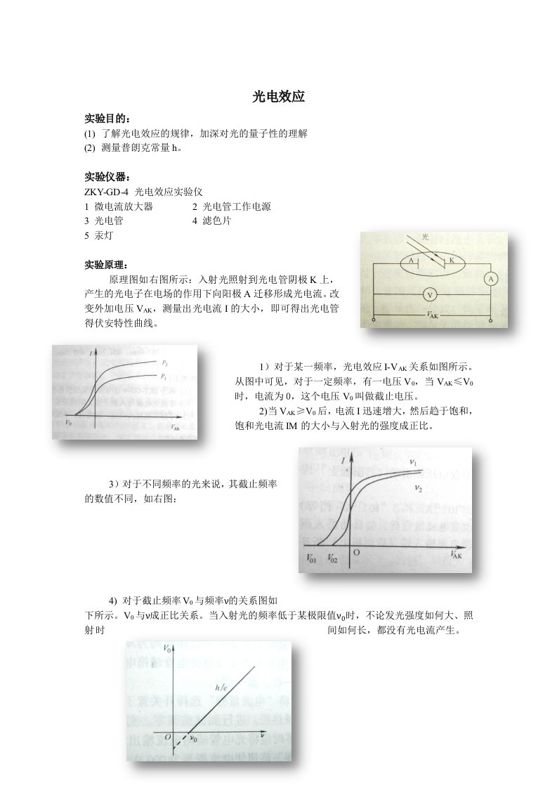 光电效应物理实验报告