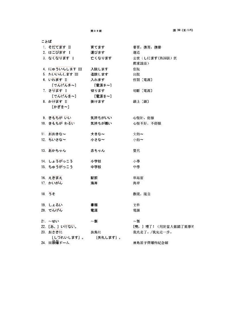 大家的日语原文_后附详细讲解3844课